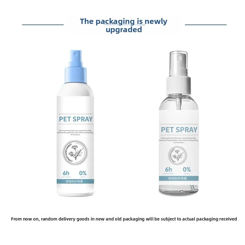 100ml Pet Flea and Tick Spray for Cats and Dogs 6H Protection Natural Essential Oil Indoor Outdoor Use Deodorizing and Sterilizi