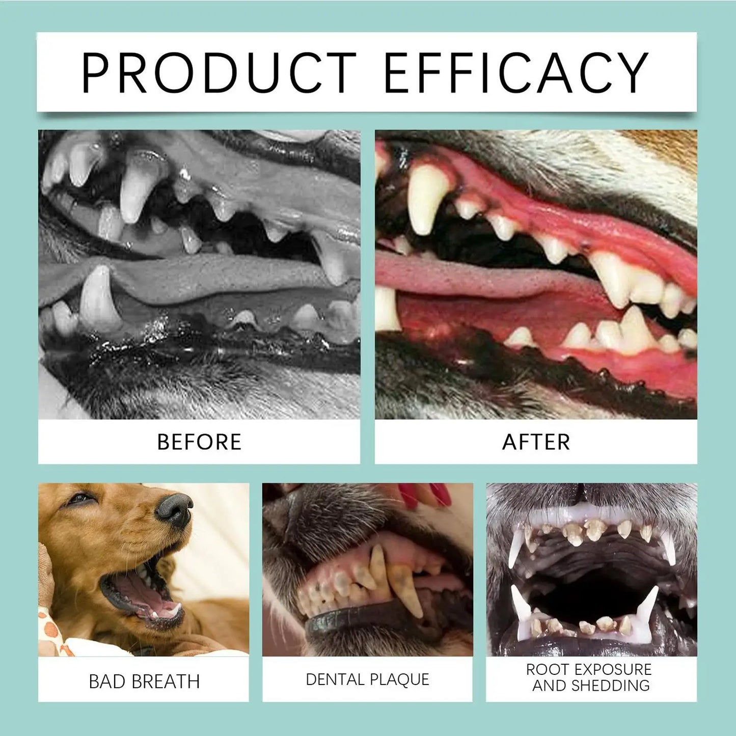 150g Dog Tooth Cleaning Powder Gentle Dental Care for Pets Tartar Plaque Remover Fresh Supplies Protect Dog Oral Gum Health