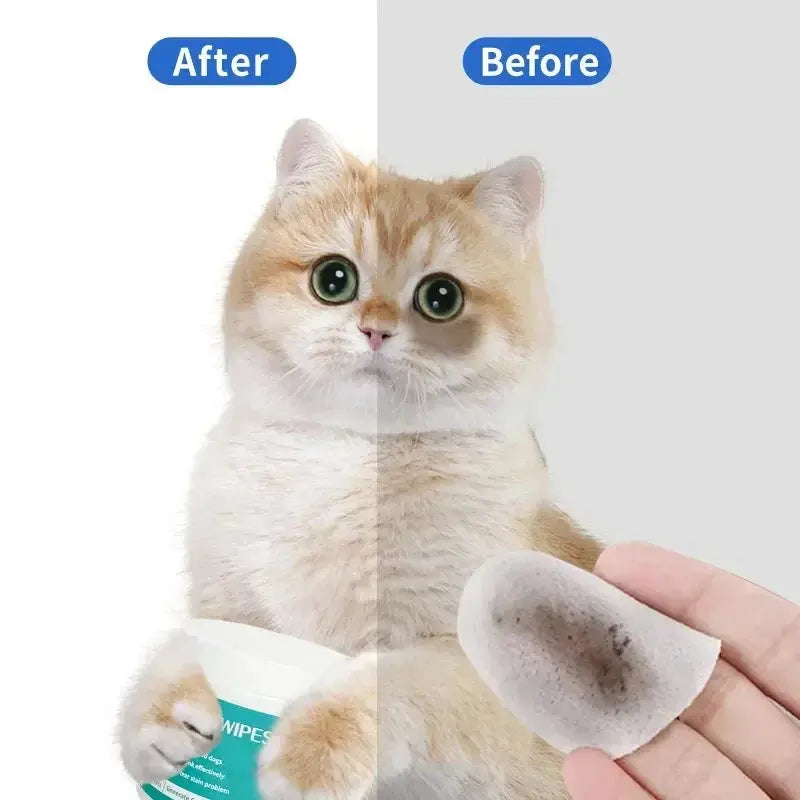 Wet Tissue Eye Tear Stain Remover Care Pet Cleaning Supplies Tartar Removal Clean Dogs Cats Eliminator Healthly Hygiene Products Happy Tails Pet Shop Store