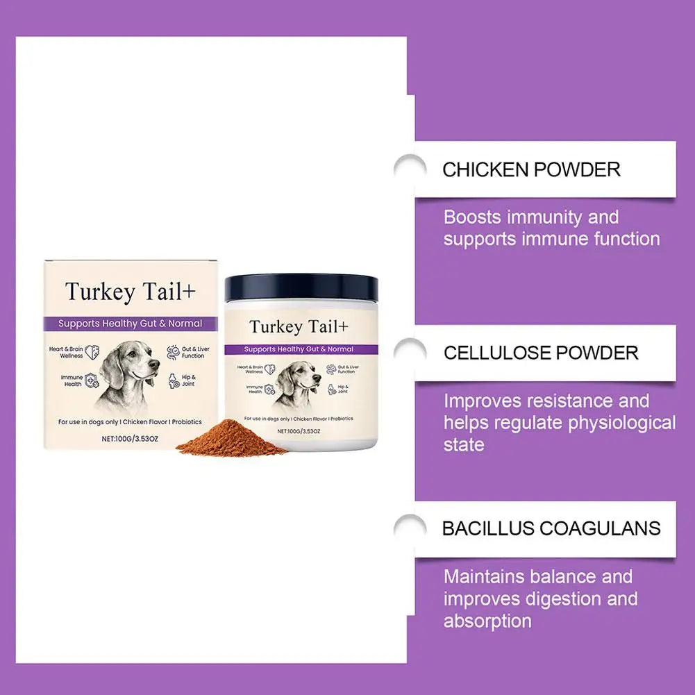 Bacon Flavor Dog Probiotic Powder Gut Flora Balance Digestive Aid Intestinal Health Care For Puppy Adult Dogs Happy Tails Pet Shop Store