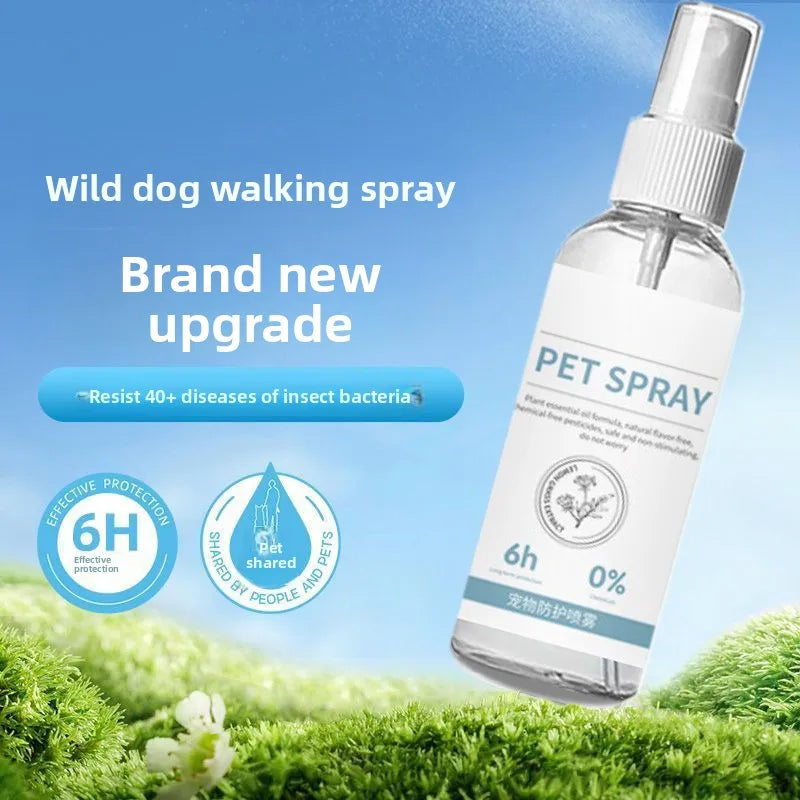 100ml Pet Flea and Tick Spray for Cats and Dogs 6H Protection Natural Essential Oil Indoor Outdoor Use Deodorizing and Sterilizi