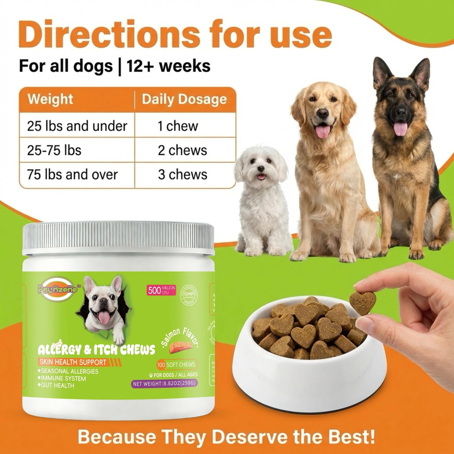 【15in1】Multivitamin for dogs  - Improve hair loss, digestion and immune support - Dog paw yeast treatment Happy Tails Pet Shop Store
