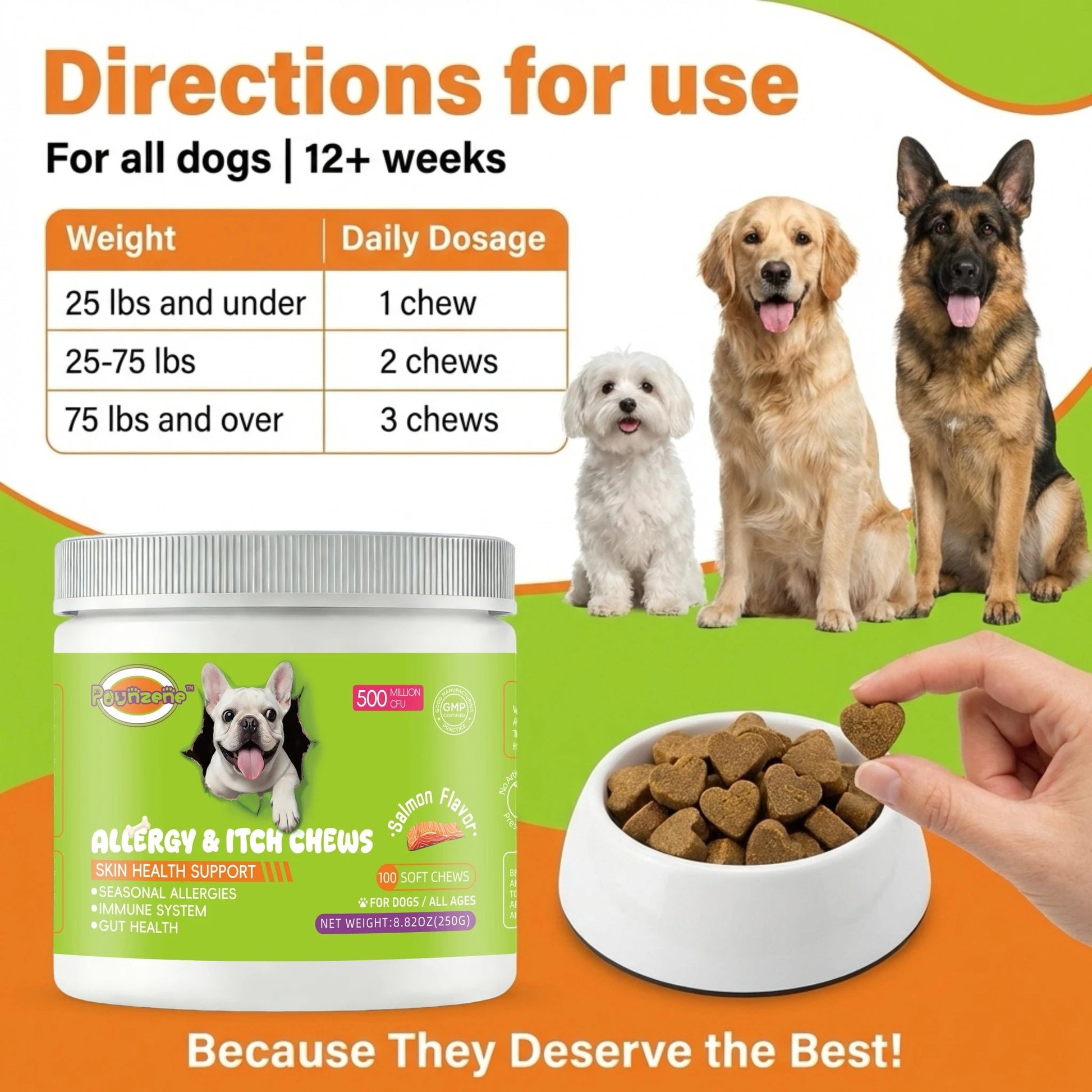 【15in1】Multivitamin for dogs  - Improve hair loss, digestion and immune support - Dog paw yeast treatment Happy Tails Pet Shop Store