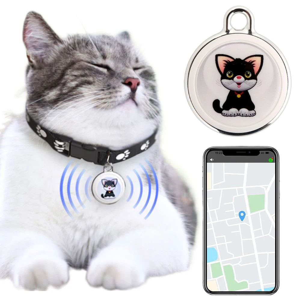 Pet Anti-Lost GPS Tracker Bluetooth-compatible Anti-Lost GPS Tracker Locator Finder Waterproof GPS Tracking Device for Dogs Cats