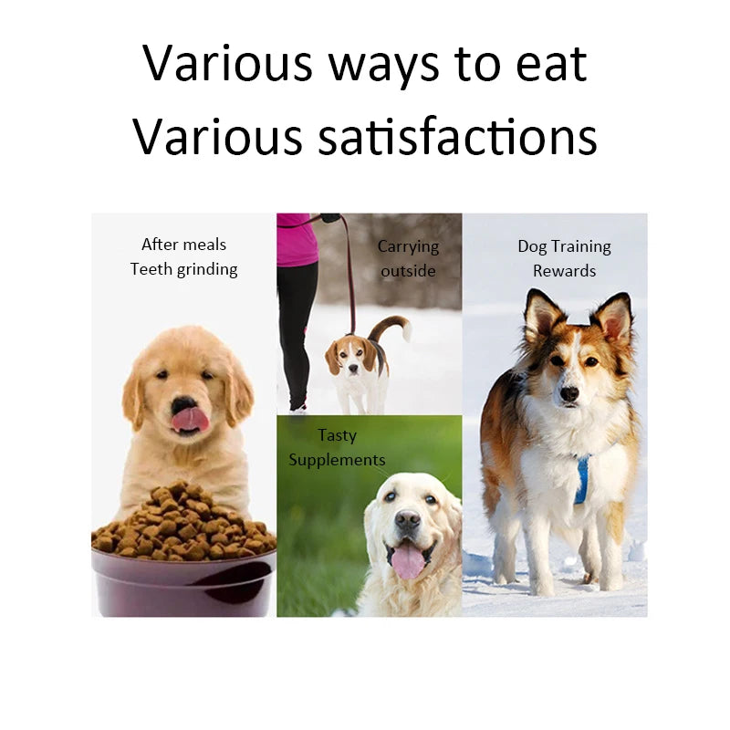 Bâtonnets de dentition pour chiens 120 g, saveurs assorties, pour le nettoyage des dents et une haleine fraîche. Idéal pour chiens adultes et chiots, pour l'éducation et comme récompense. Friandise pour animaux de compagnie. 