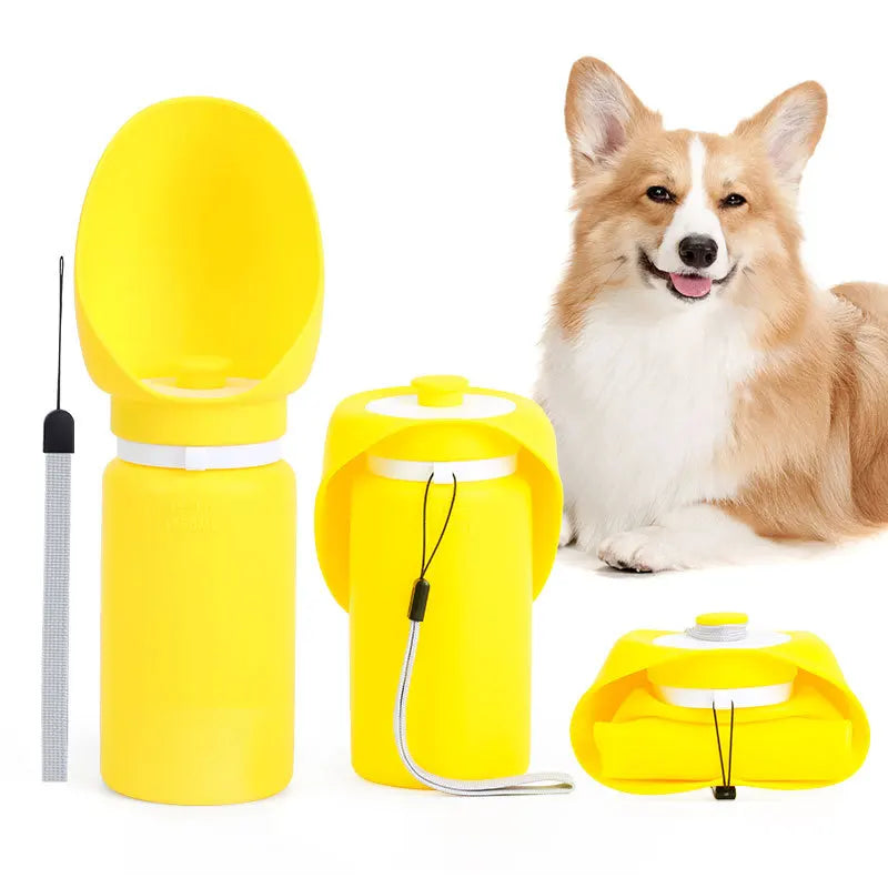 Nouvelle gourde en silicone pour chien, portable et pliable, idéale pour les promenades et les balades. Fontaine à eau pour animaux de compagnie. 